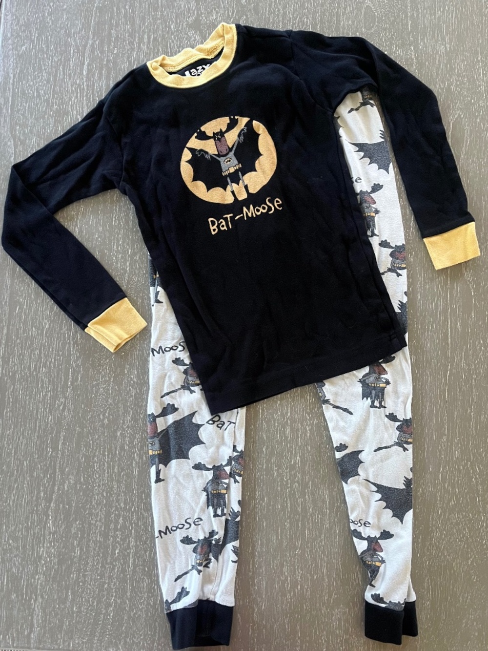 Lazy One Bat-Moose Boys Pajamas Size 10